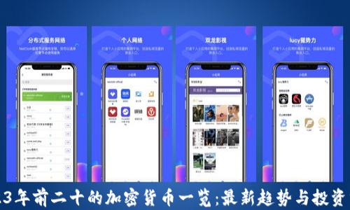
2023年前二十的加密货币一览：最新趋势与投资分析